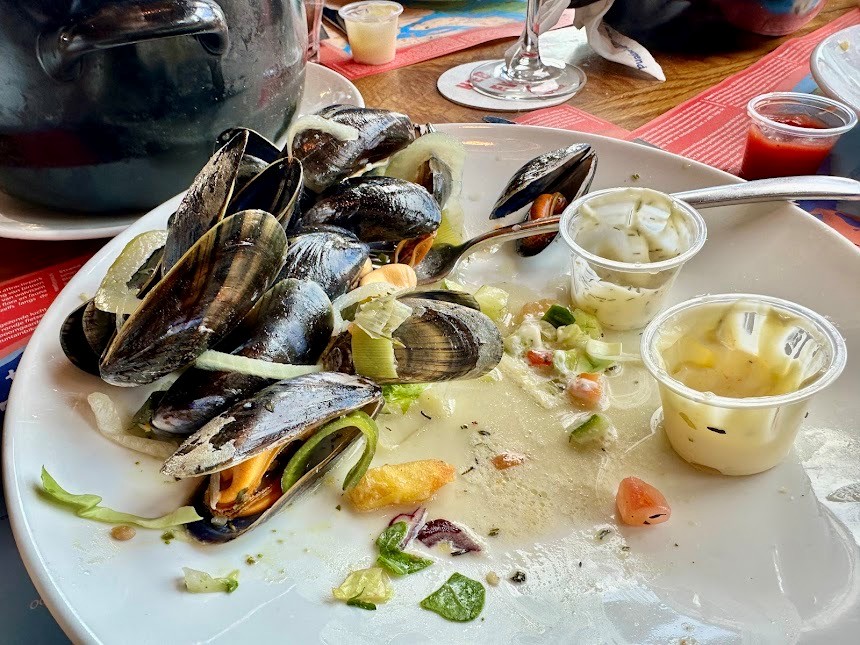 Mosselen op bord